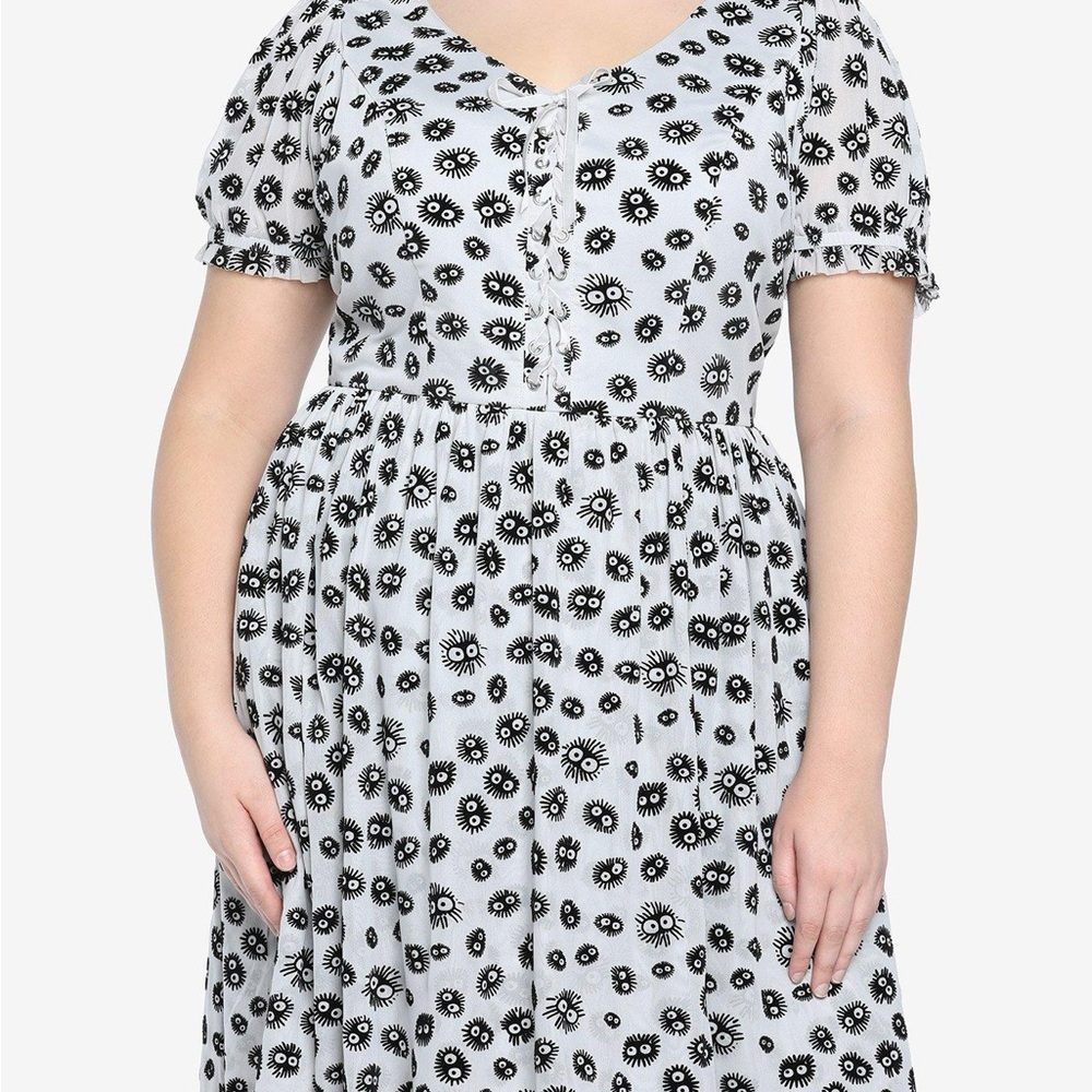 Her Universe Black and White Midi Dress with Spritz
